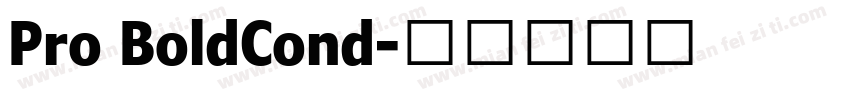Pro BoldCond字体转换